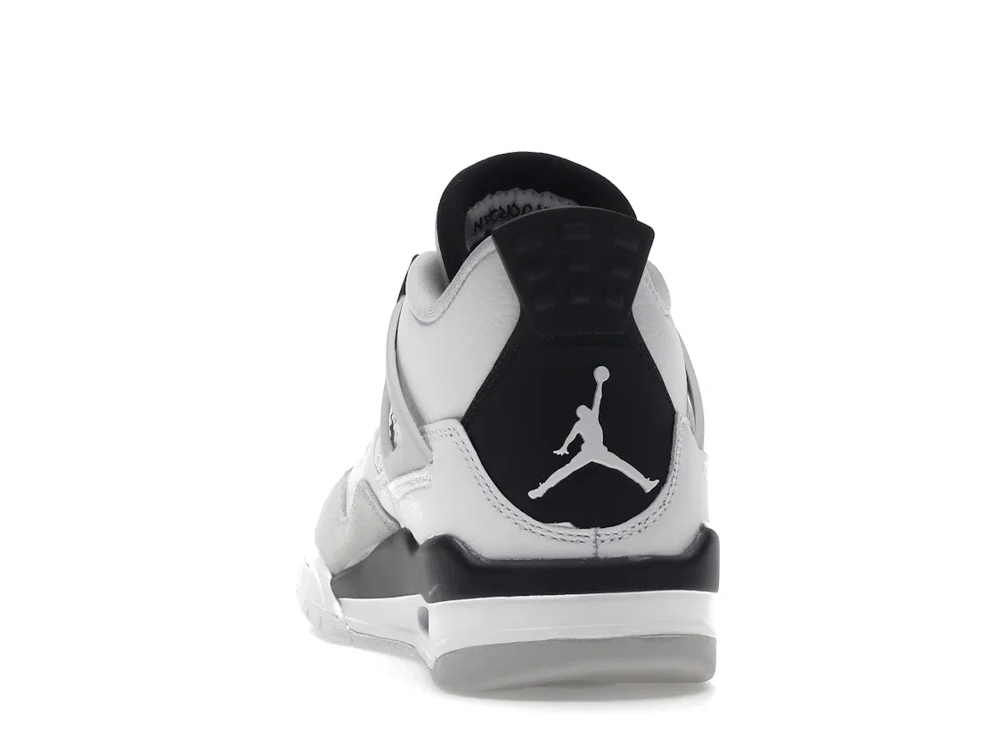 Детские кроссовки с ретро-дизайном Jordan 4 Retro Jordan, White/Black-Neutral Grey — фото 4