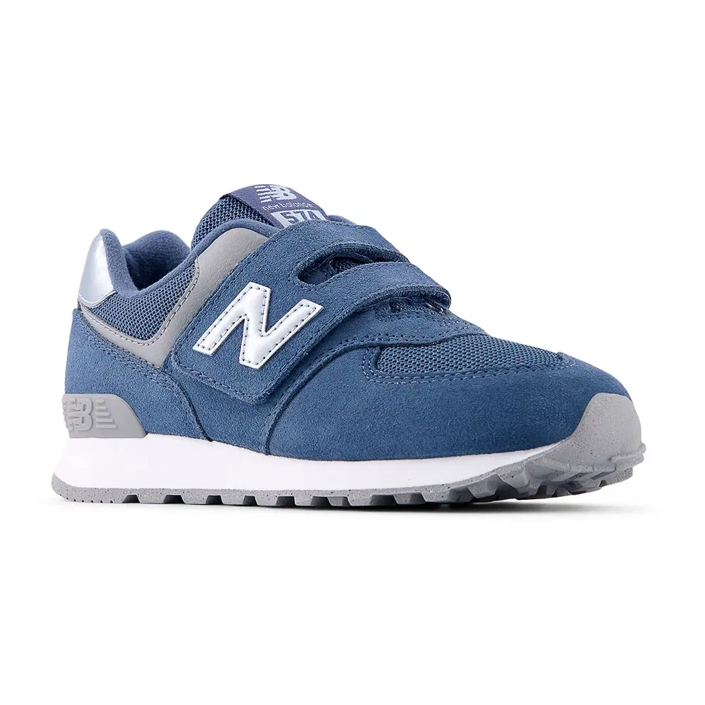Кроссовки 574 Hook & Loop PS New Balance, синий — фото 2
