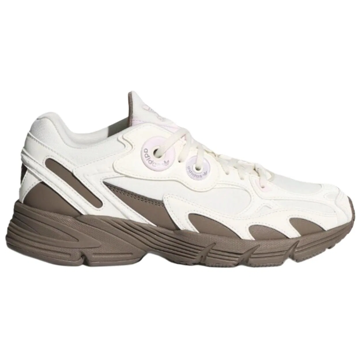 Детские кроссовки на толстой подошве Adidas Originals Astir, Jade White/Light Gray Brown/Pink — фото 3