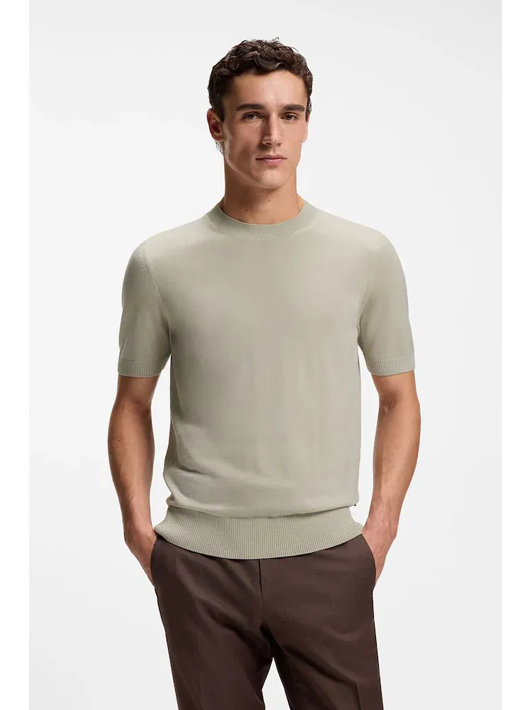 Пуловер из мериносовой шерсти BOSS, Beige