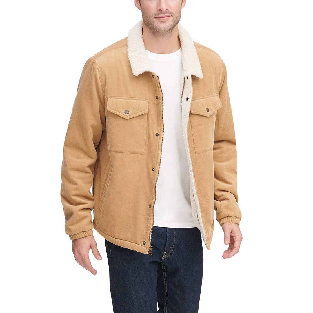 Мужская куртка-джинсовка с флисовой подкладкой Type 3 Levi's, Light Brown Corduroy — фото 3