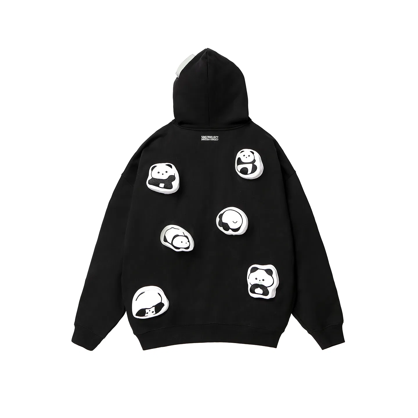 Детский свитшот свободного кроя Black Loose Fit Sweatshirt SQQZ Project — фото 3