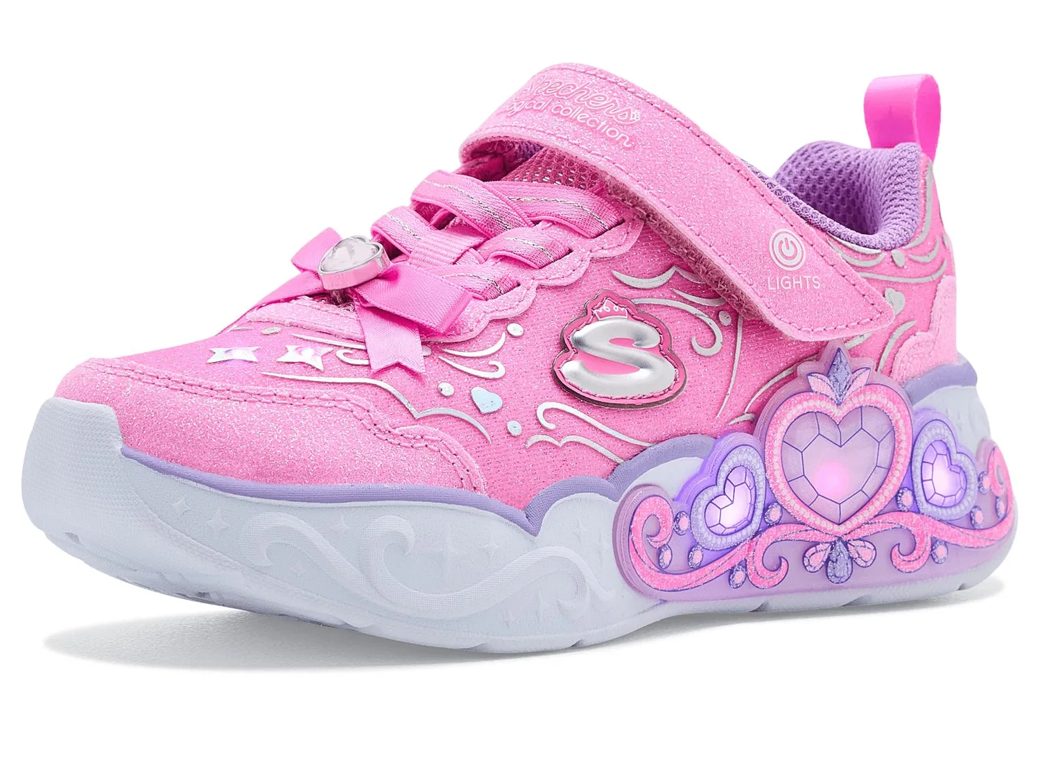 Кроссовки Lights-Princess Steps 303732L (для маленьких и больших детей) Skechers Kids, Pink — фото 2