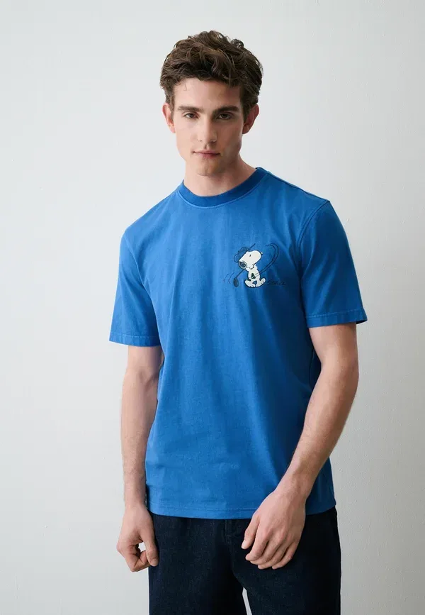 Футболка с принтом Tall fit - t-shirt Next Snoopy, синий — фото 3