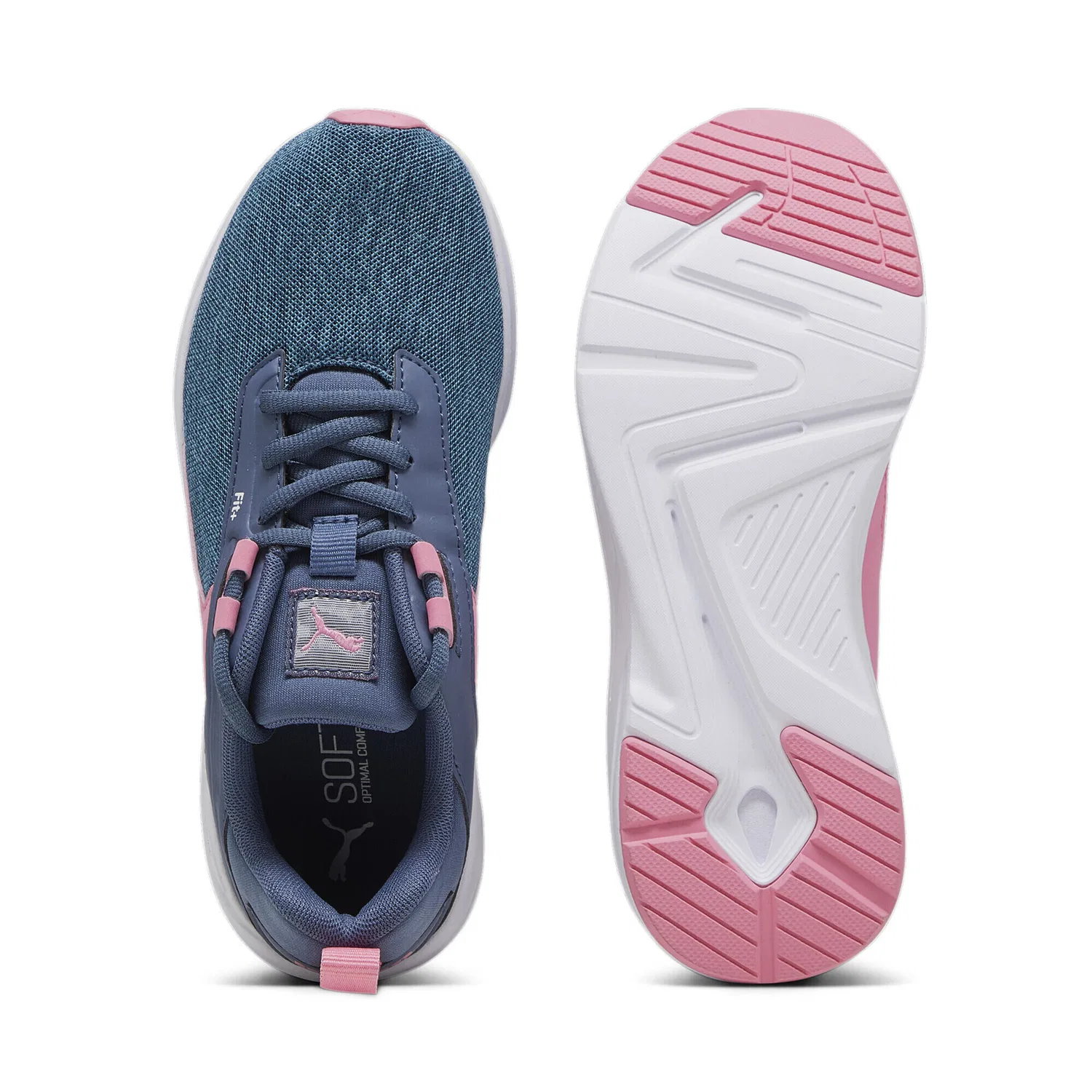 Детские кроссовки с системой шнуровки FIT+ Comet 2 Alt Puma, Inky Blue Strawberry Burst Pink — фото 4