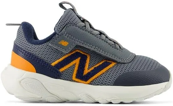 Детские кроссовки для девочек с липучкой New-b 1440 V1 New Balance, Titanium/Nb Navy/Sun Glow — фото 3