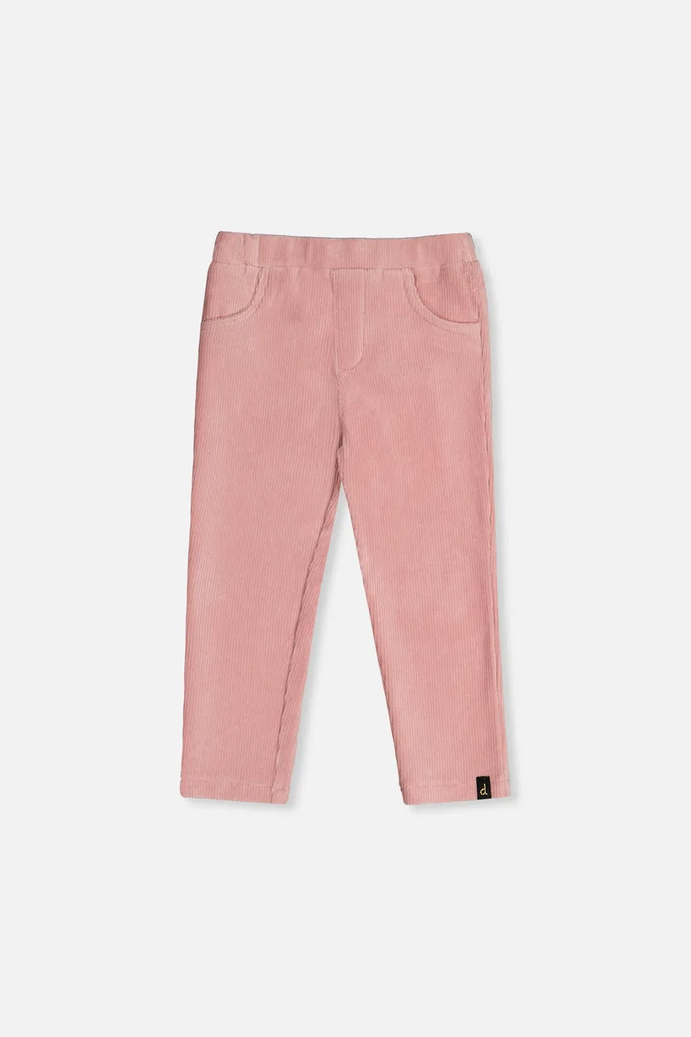 Детские брюки-леггинсы из велюра с рубчиком Deux par Deux, Pale Dusty Pink