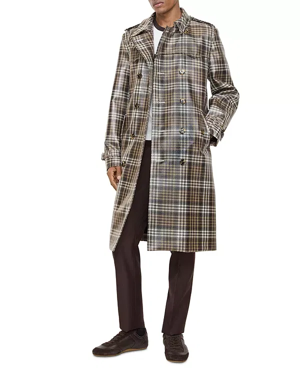 Мужская куртка с принтом Foxfield Burberry, Chalk White/Truffle — фото 2