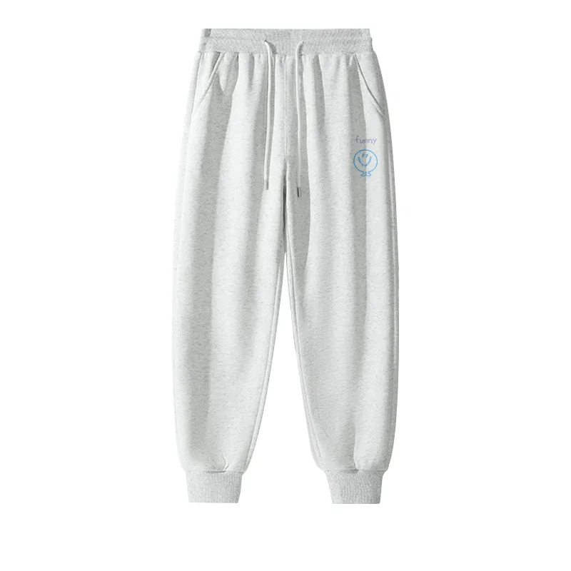 Детские штаны повседневные с принтом MINISO, White Heather Gray