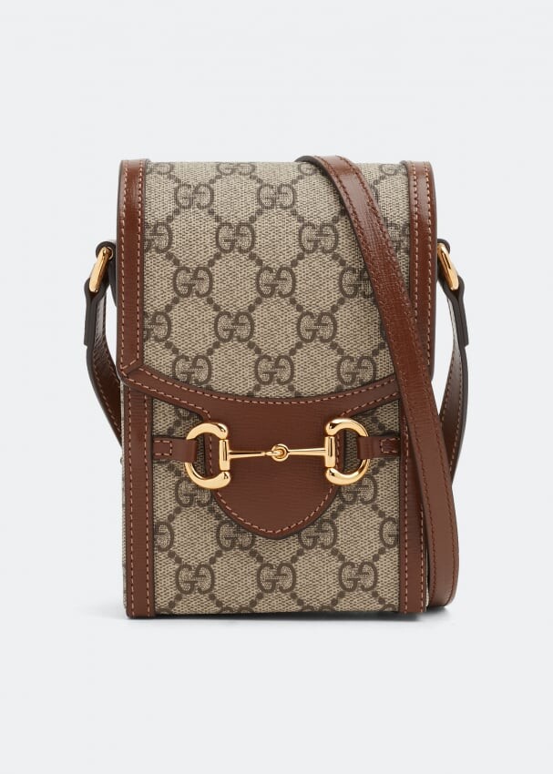 

Сумка GUCCI Horsebit 1955 mini bag, коричневый
