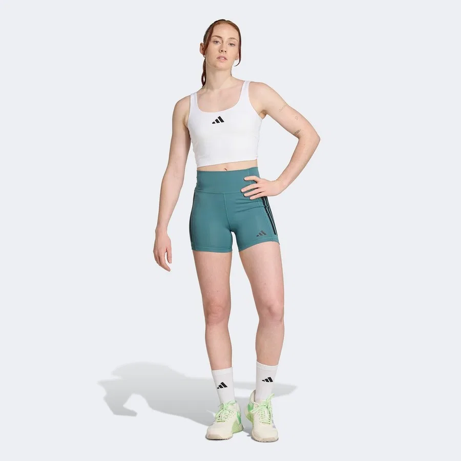 Спортивный топ-бра с принтом Power Light Support adidas, Черный — фото 2