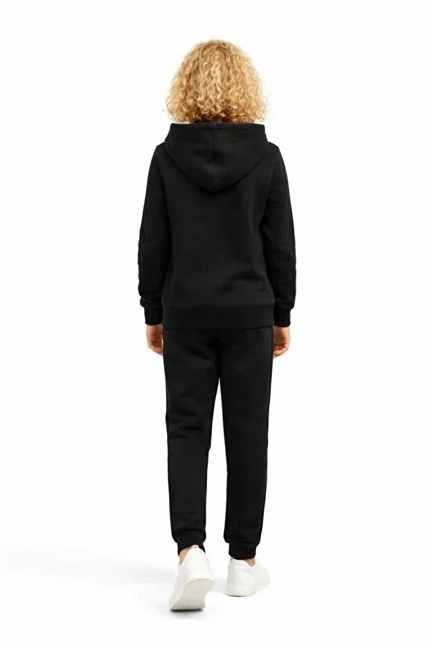 Детский спортивный костюм для девочек с капюшоном Vandelo, Black — фото 4