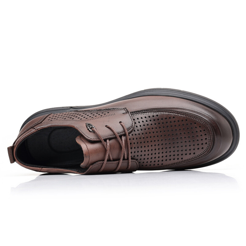 Туфли мужские Men"s Casual Men Low-Top Xiaotoulang, темно-коричневый — фото 4