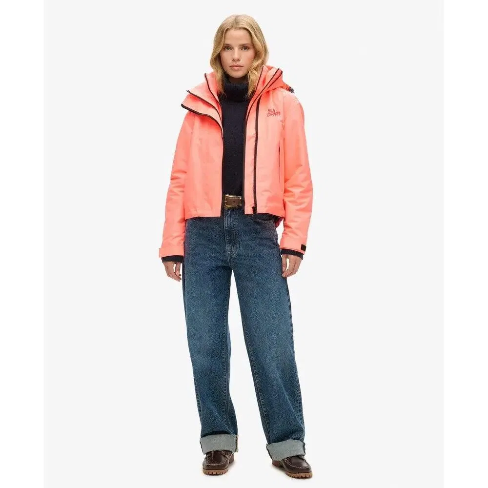 Женская ветрозащитная куртка с капюшоном Superdry SD, Orange — фото 2