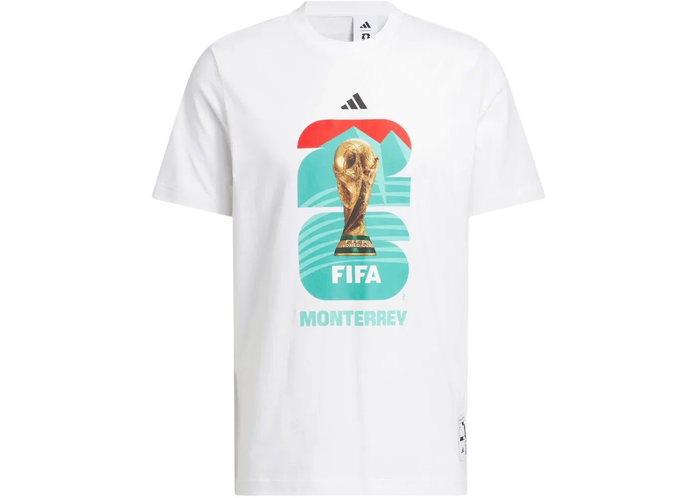 Мужская футболка с принтом Monterrey Adidas, White