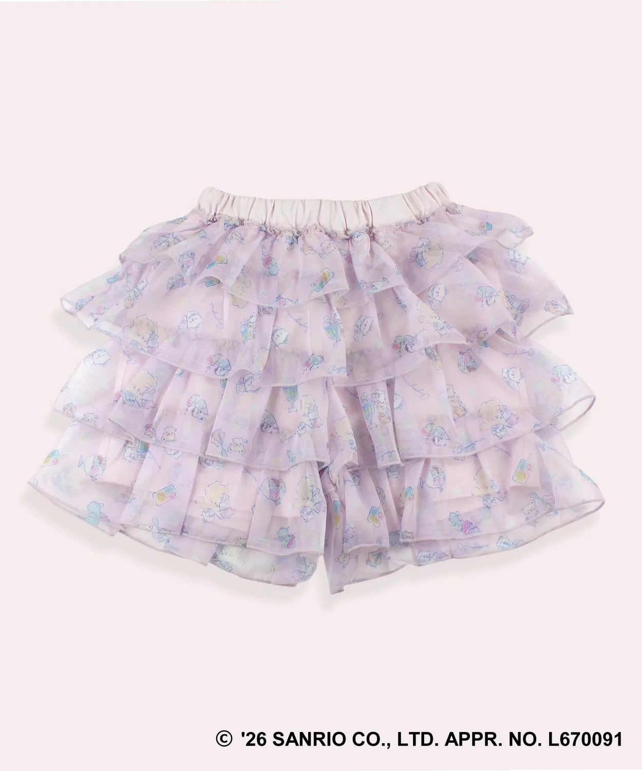 Детские штаны с оборками Pompompurin Sanrio, Розовый — фото 3