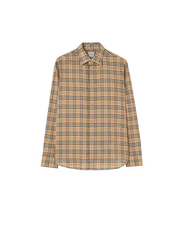 Мужская рубашка свободного кроя с принтом Burberry, Sand Beige — фото 2