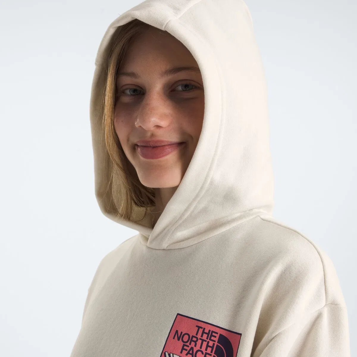 Детский пуловер с капюшоном Athletes Camp Fleece The North Face, White Dune/TNF Athletes — фото 2