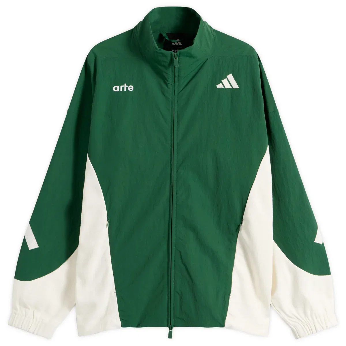 Ветровка с воротником-стойкой X arte z.n.e. track top Adidas, Amazon Green & Off White