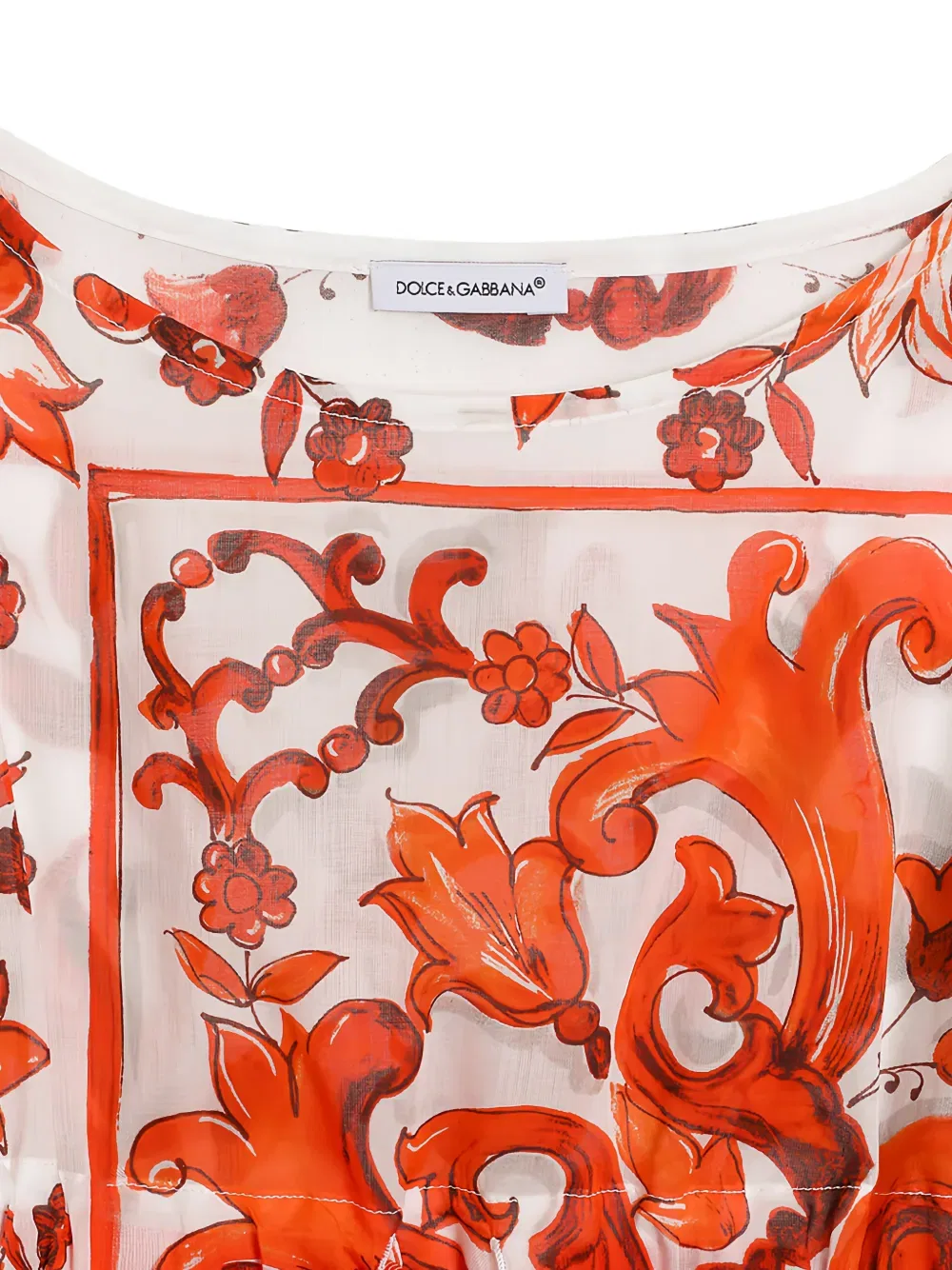 Туника Majolica Dolce & Gabbana Kids, оранжевый — фото 3