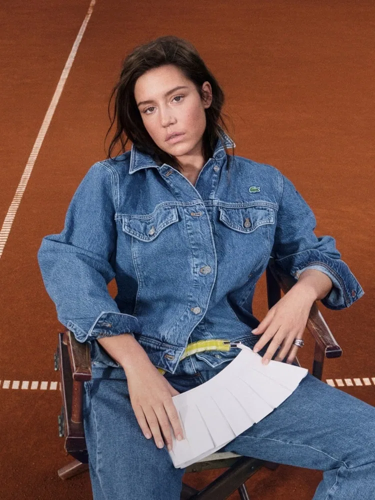 Куртка джинсовая LACOSTE, синяя — фото 2