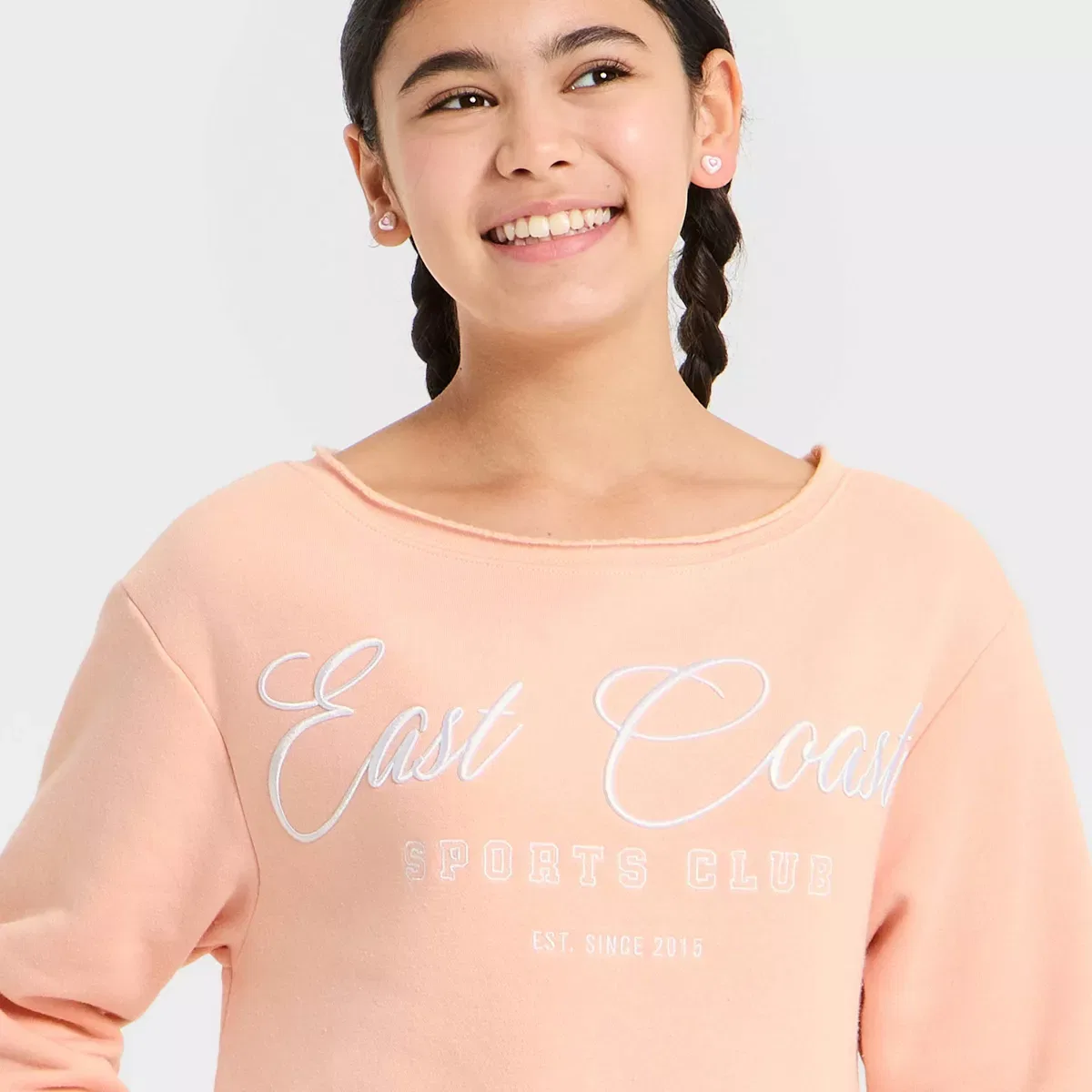 Детское платье-свитшот с открытыми плечами Girls Art Class, Pink — фото 2