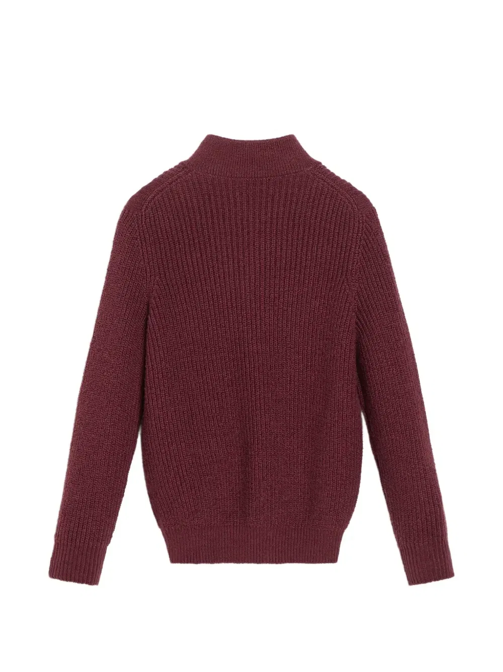 Кардиган Malfile с высоким воротником на молнии Brunello Cucinelli Kids, красный — фото 2