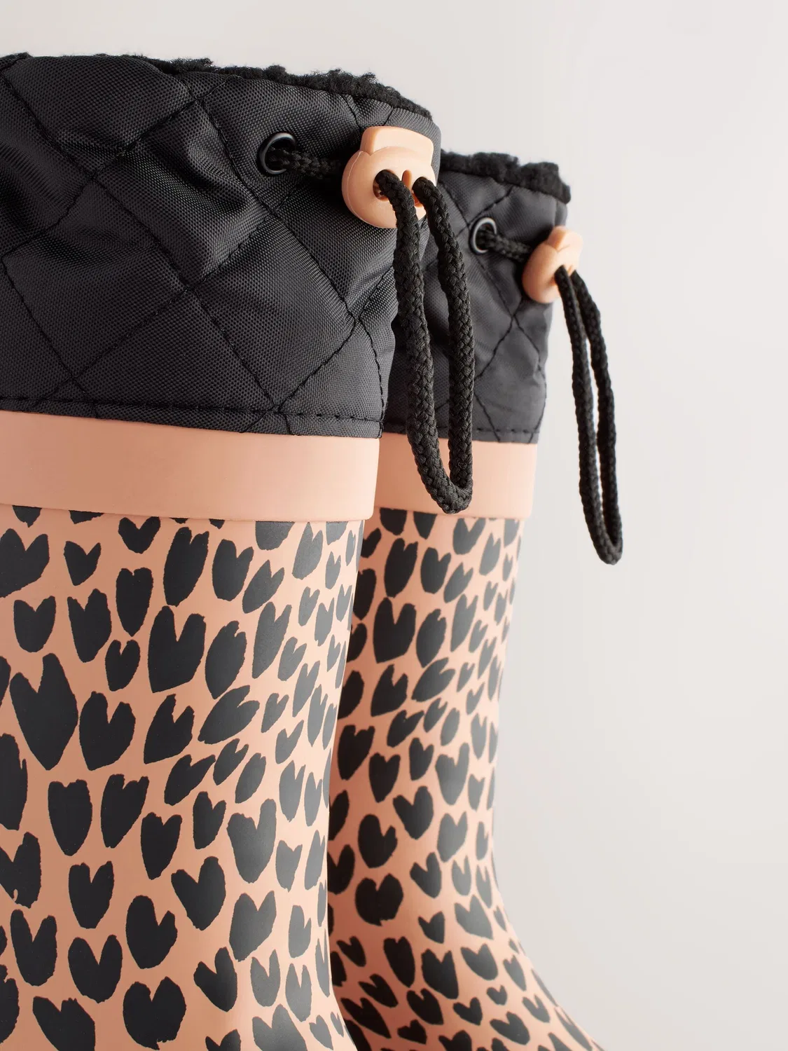 Резиновые сапоги Brown Animal Print Cuff Wellies Next, коричневый анималистичный принт — фото 4