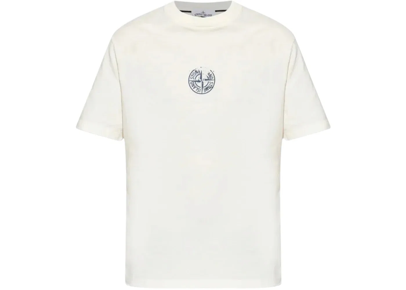 Мужская футболка с принтом Stone Island, слоновая кость
