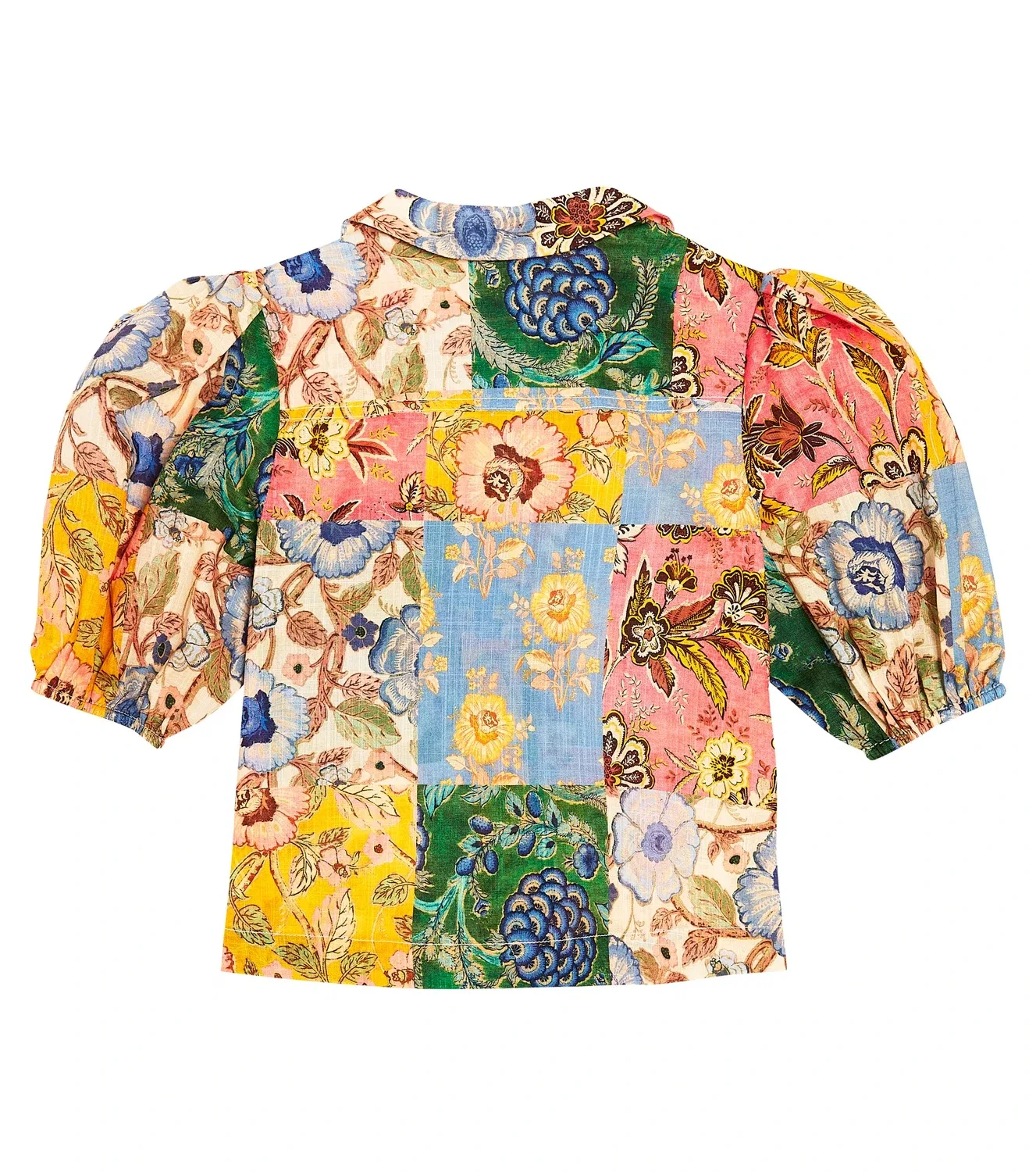 Блузка с объемными рукавами Patch Floral Zimmermann Kids, мультиколор — фото 4