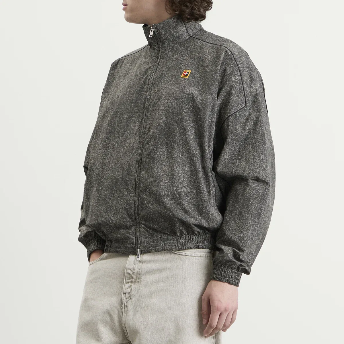Мужская куртка с принтом Club Rules AOP Full Zip Jacket Nike, College Grey & Black — фото 2