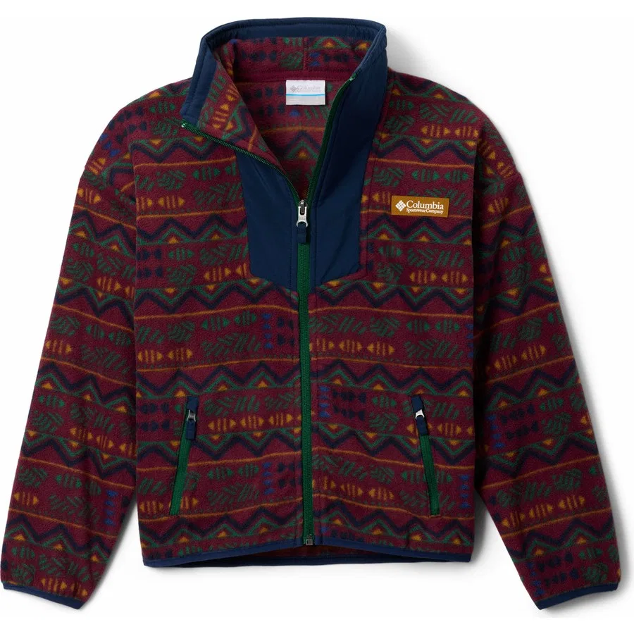 Детский флисовый свитшот с полной застежкой-молнией Sequoia Grove Printed Columbia, Бордовый