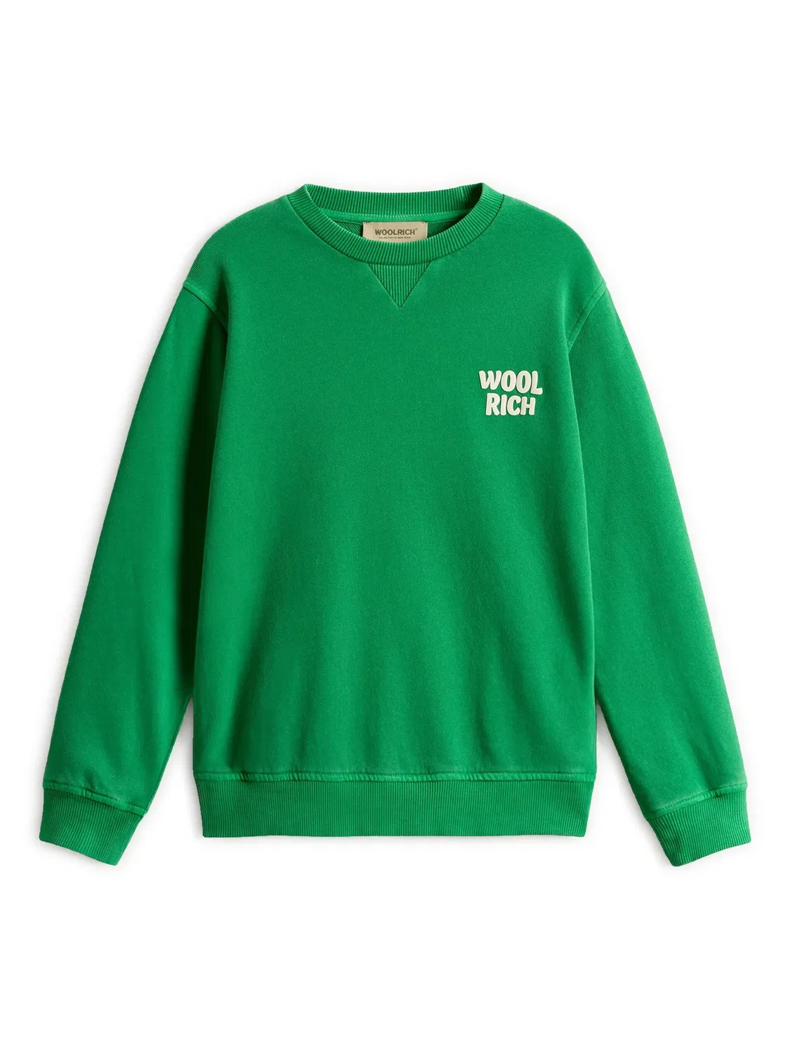 Свитшот с круглым вырезом Woolrich, зеленый