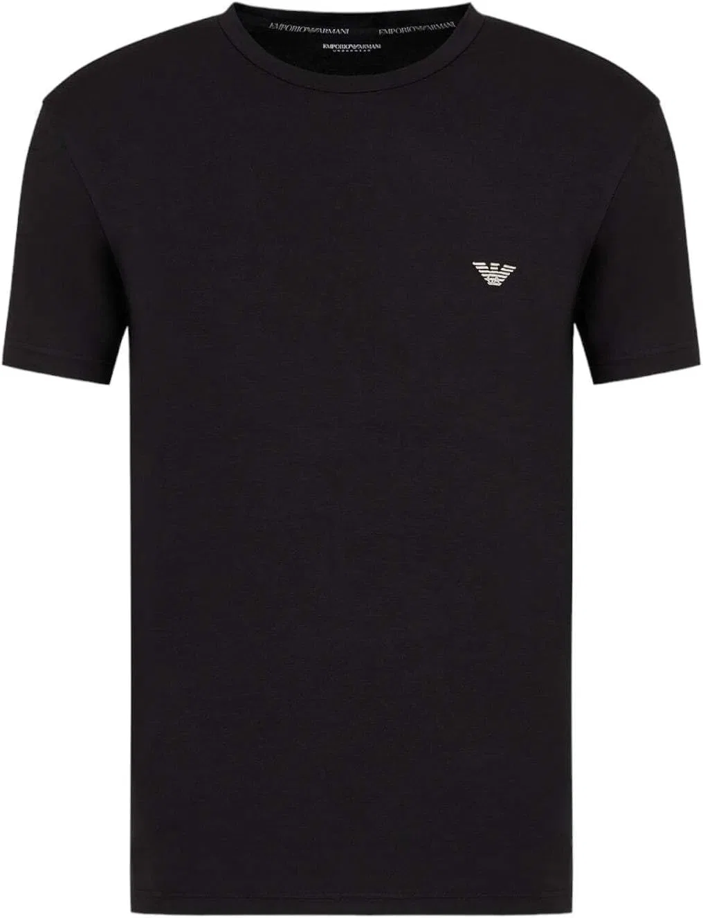 Мужская приталенная футболка с логотипом Emporio Armani, Black