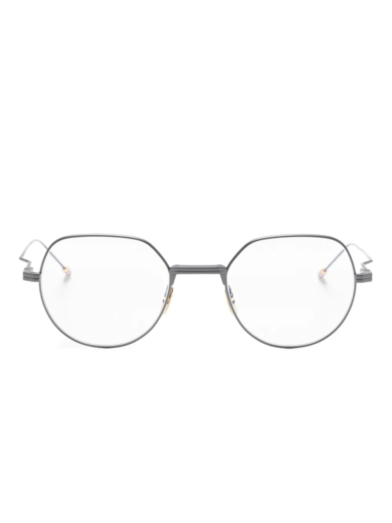 

Очки Thom Browne Eyewear в круглой оправе из металла, черный