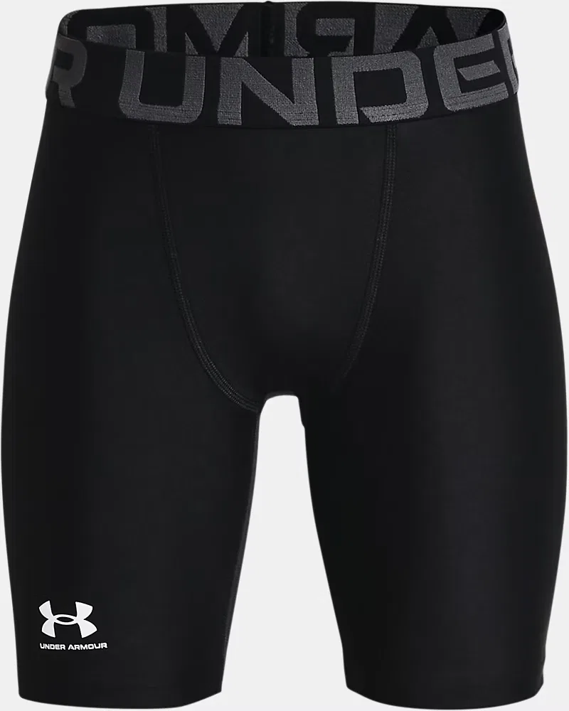 Шорты-базовый слой с внутренним швом 13 см, влагоотводящие HeatGear Armour UnderArmour, Black/White