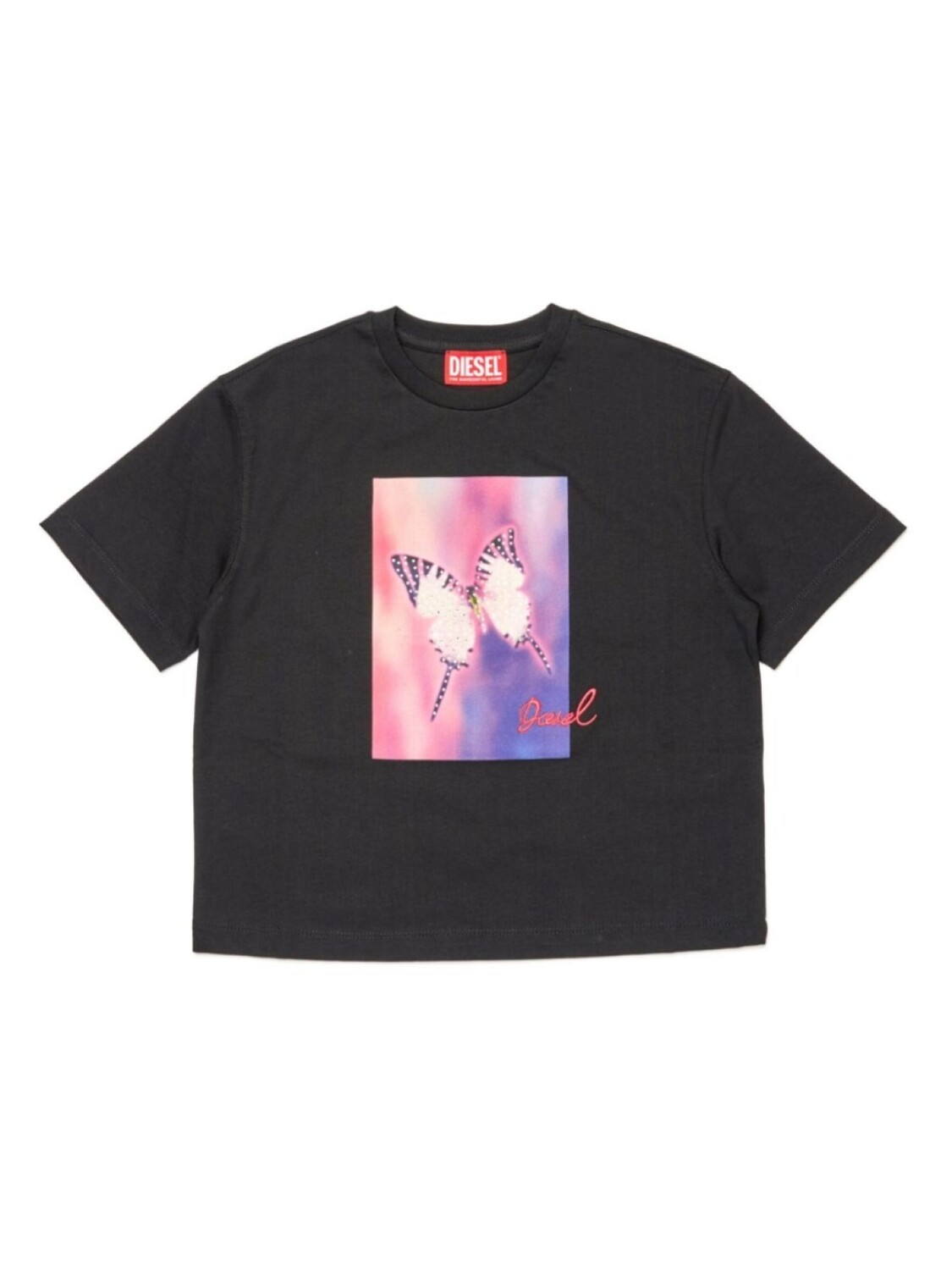 

Diesel Kids футболка из хлопка с принтом «Бабочка Дэнни», черный