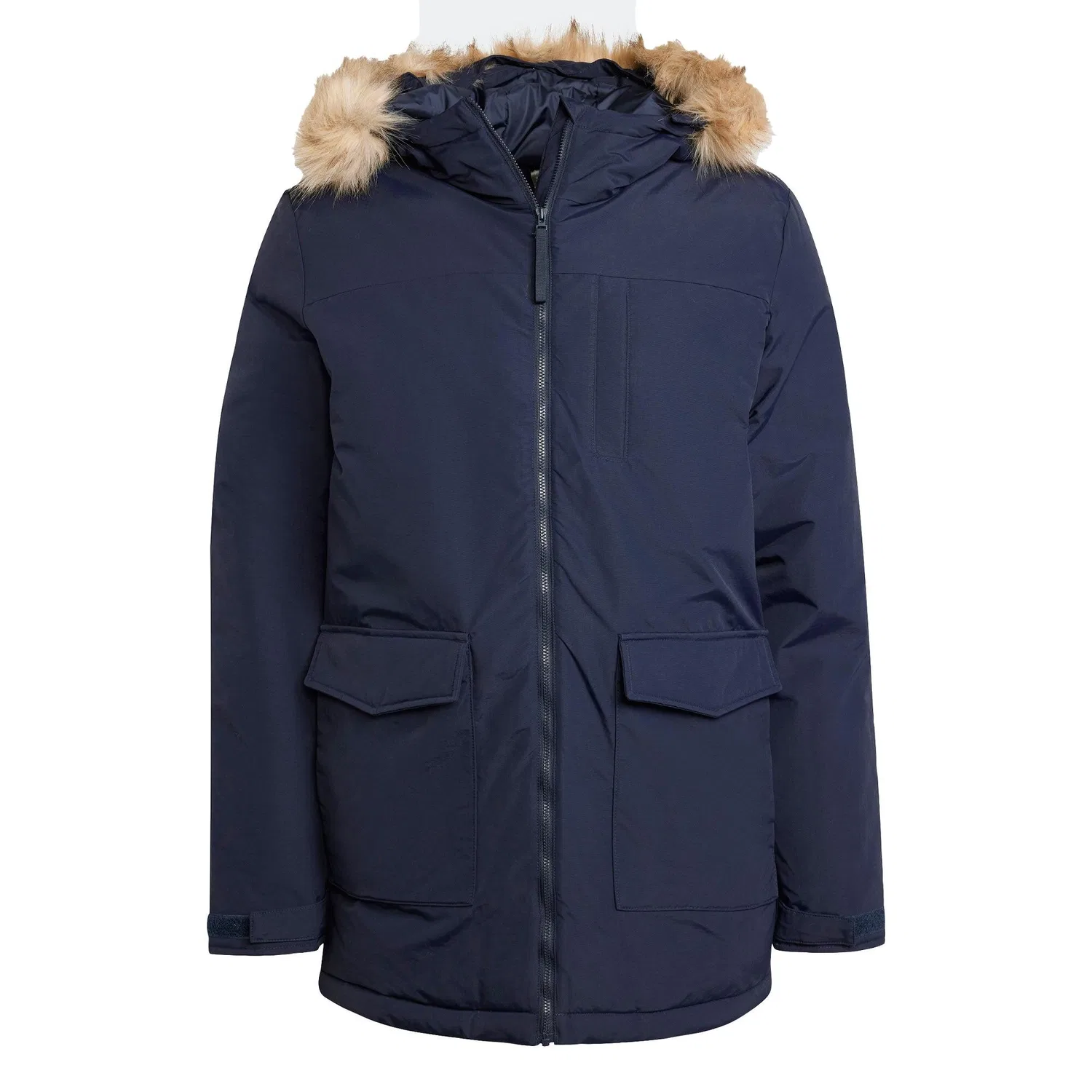 Мужская парка с искусственным мехом Paveric Fur Parka Adidas, Dunkelblau — фото 2