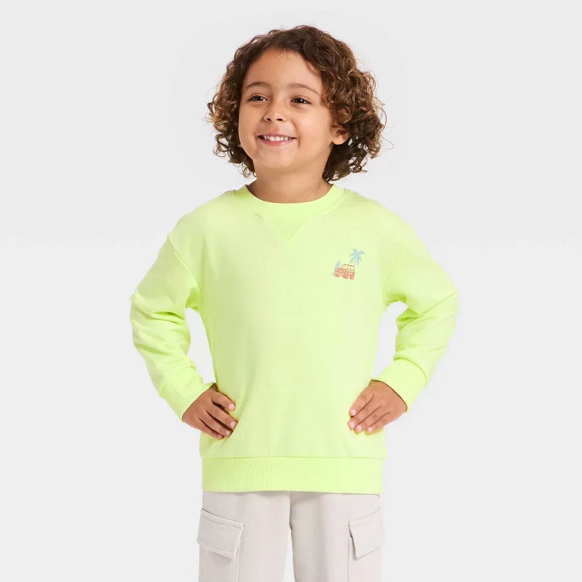 Детский свитшот с длинным рукавом INFANT/TODDLER BOY, Lemon Yellow