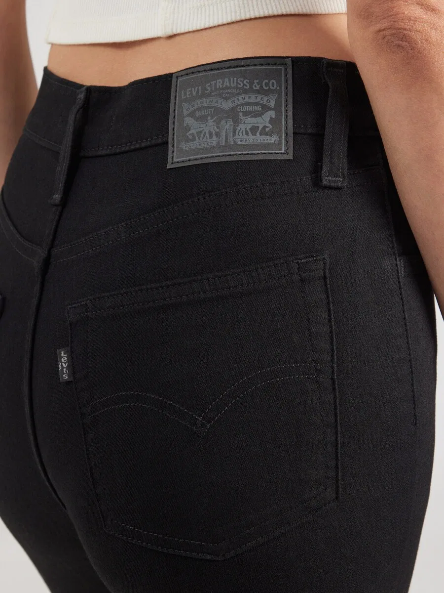 Джинсы LEVI'S Skinny Jeans '720 HIRISE SUPER SKINNY' черного цвета — фото 3