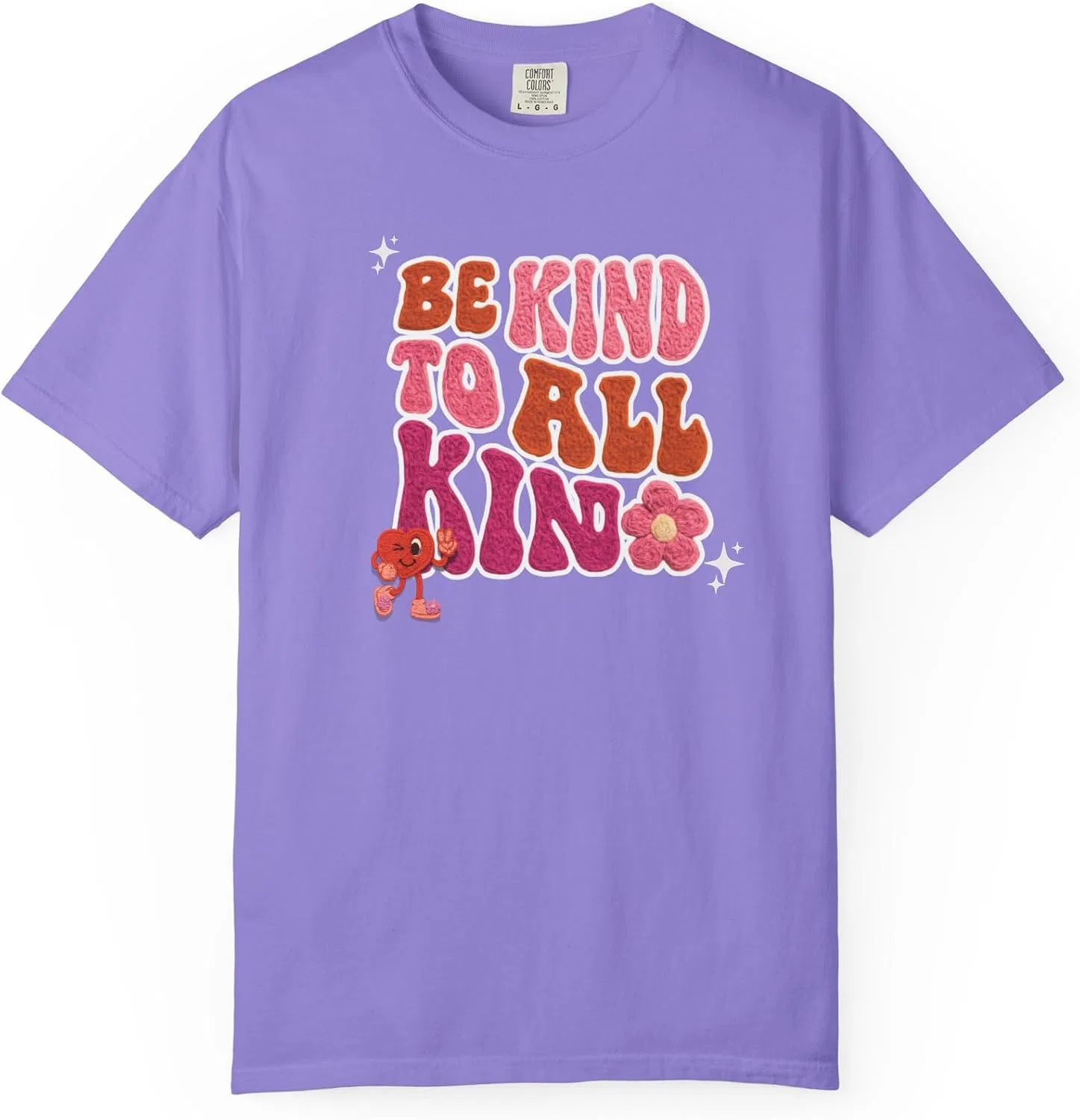 Женская футболка с принтом Be Kind to All Kinds, фиолетовый