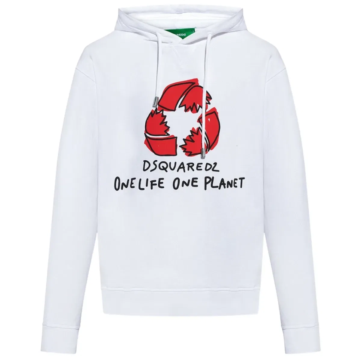 Худи с принтом One Life One Planet Dsquared2, White