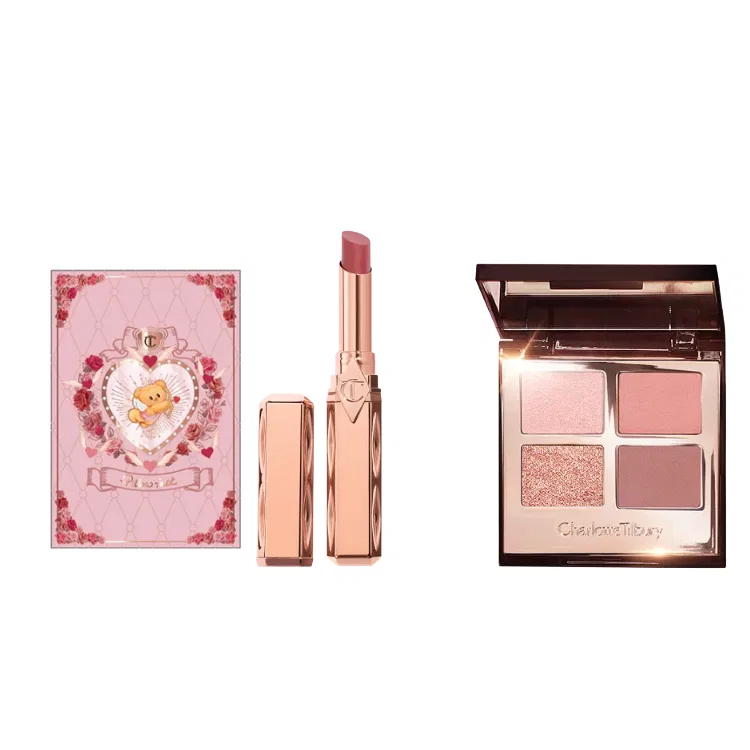 Набор для макияжа: палетка теней + помада Charlotte Tilbury, Whisper in The Moonlight & Pink — фото 2