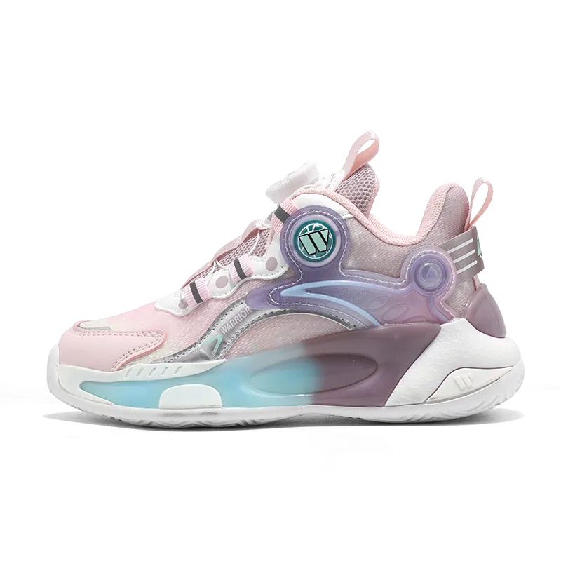 Детские кроссовки для мальчиков и девочек с принтом Offline Store Style Running Shoes, WARRIOR, Pink White Purple