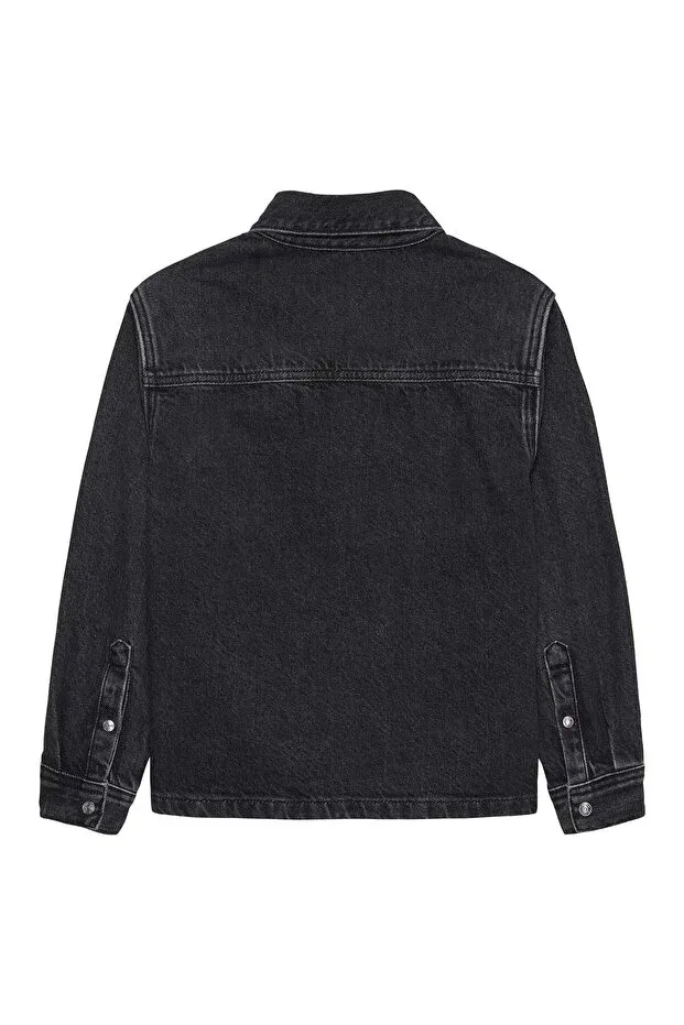 Детская рубашка для мальчиков хлопковая Calvin Klein, Black — фото 2