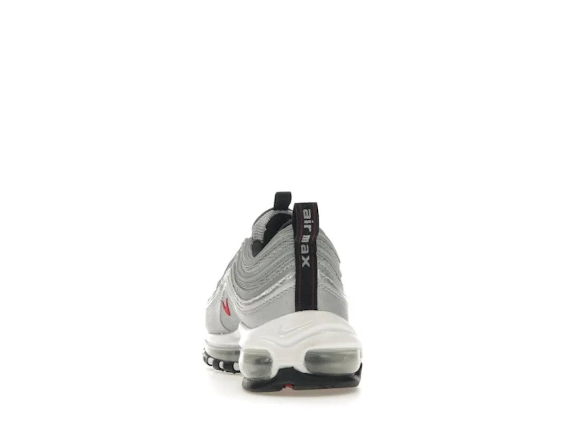Детские кроссовки lifestyle с воздушной подушкой Nike Air Max 97, Metallic Silver/Varsity Red-White-Black — фото 4