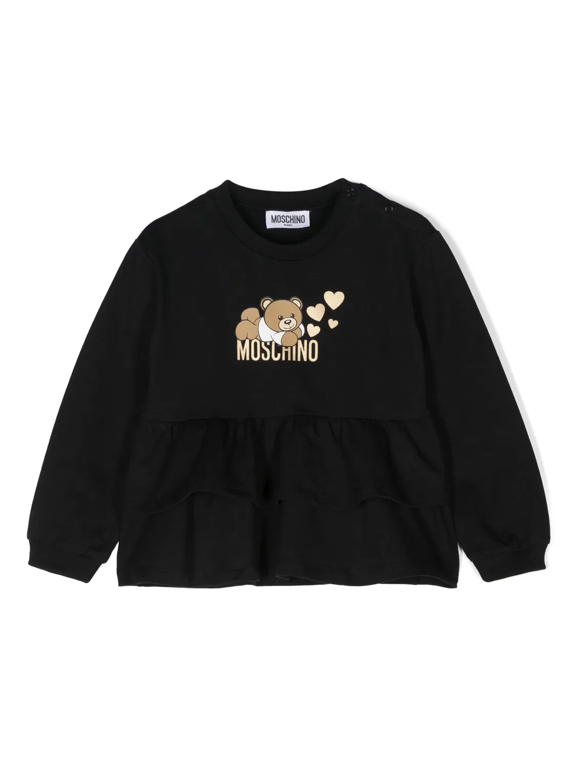 Свитшот с мотивом медвежонка Moschino, черный