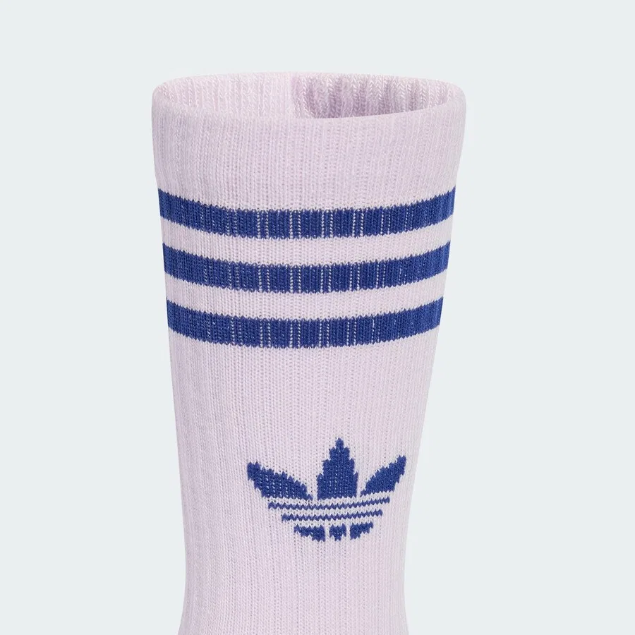 Носки ADIDAS ORIGINALS в цветах: морской синий, пастельно-желтый, светло-фиолетовый — фото 3
