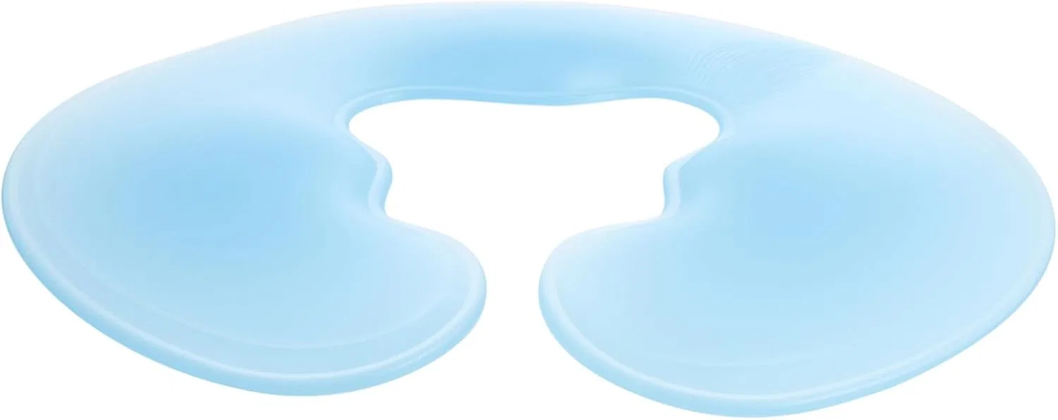 Массажная подушка для лица Silicone Spa Face Cushion, U-образная, Gogogmee, 30x27x2 см, Blue