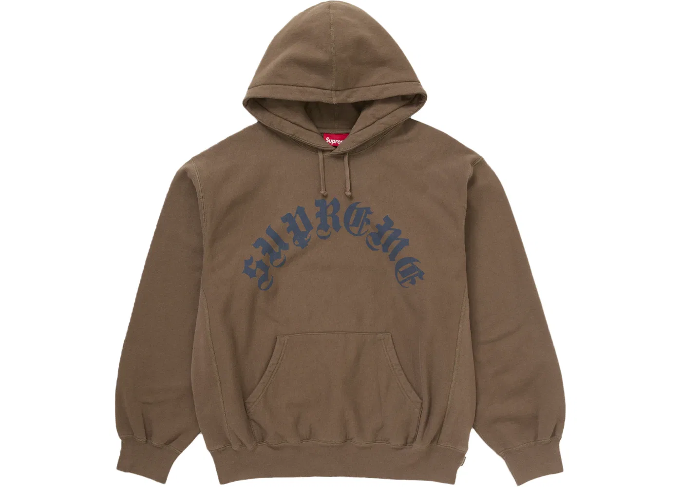 Мужское худи с капюшоном с принтом Supreme, Dusty Brown